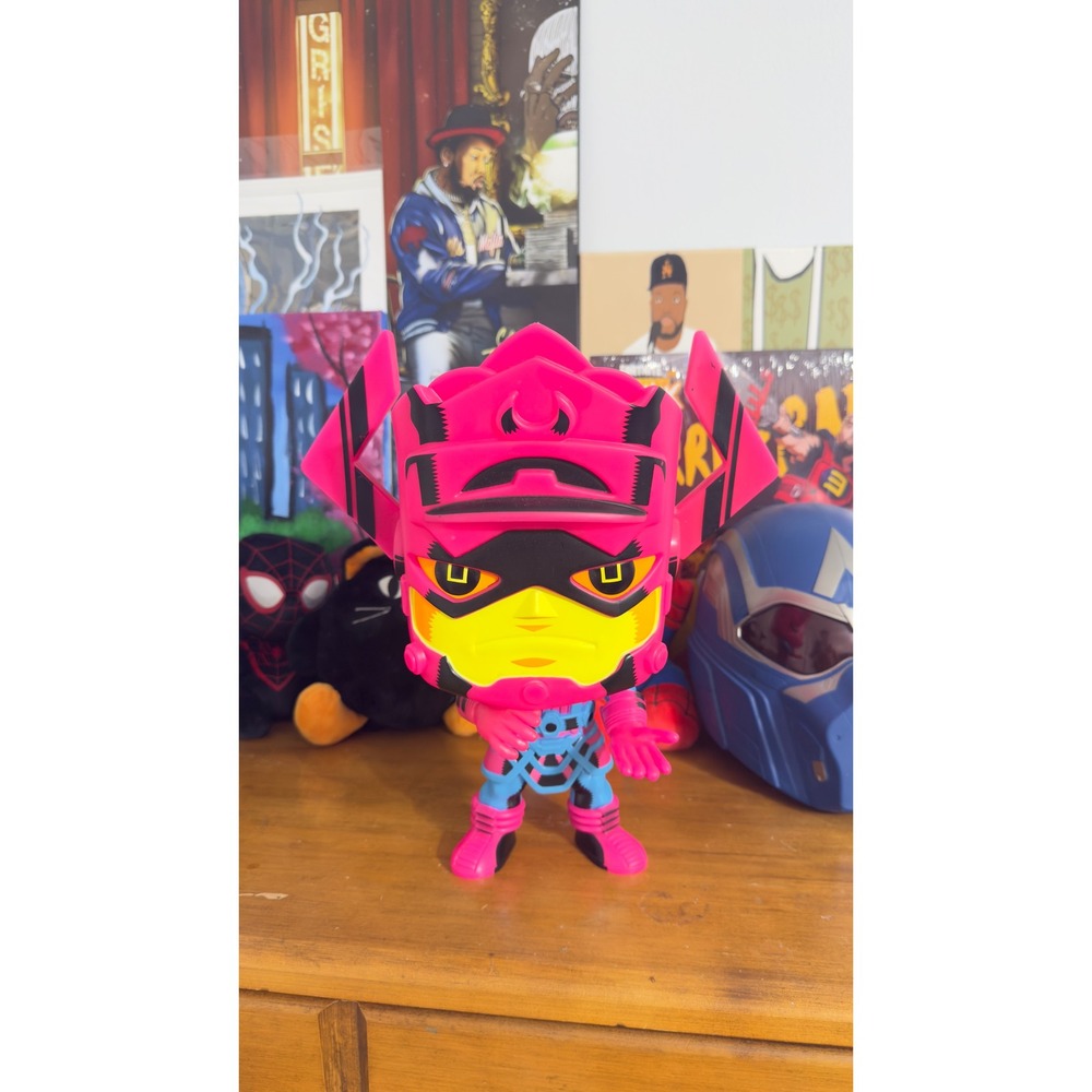 Funko Pop Marvel Galactus Blacklight Vinyl Figure Oversized Pink Blue Neon
